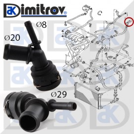 Фланец охладителна течност Audi A3 Seat Leon Toledo Skoda Octavia Volkswagen Bora Golf IV New Beetle Фланец охладителна течност Audi A3 Seat Leon Toledo Skoda Octavia Volkswagen Bora Golf IV New Beetle